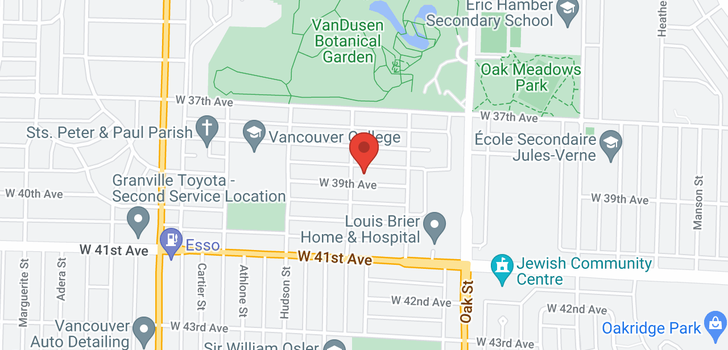 map of 1177 W 39TH AVENUE